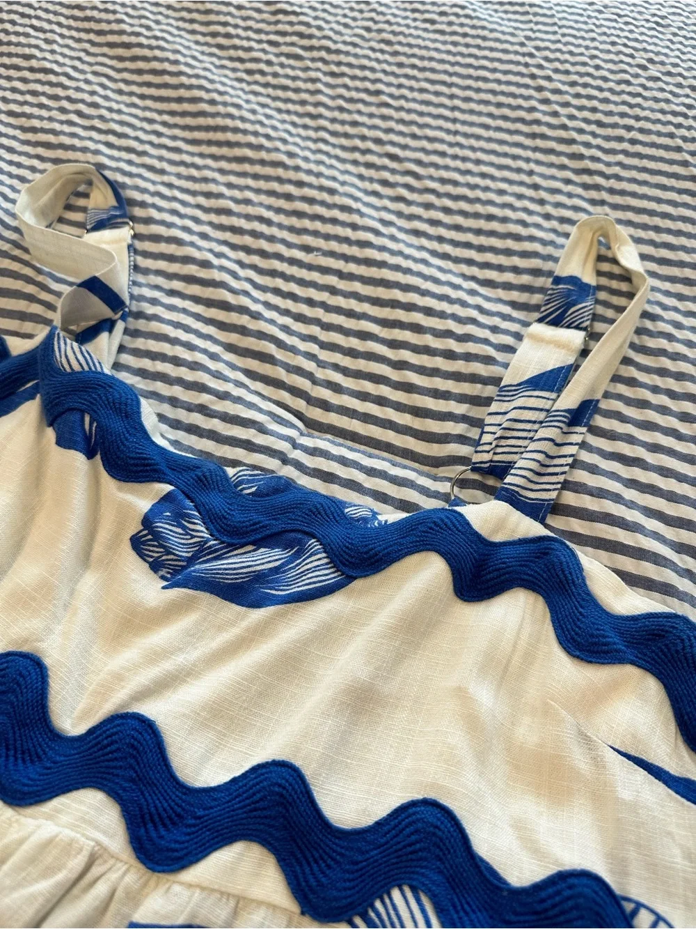Blue and White Coastal Sundress - XL - Summer Style - Picture 6 of 12